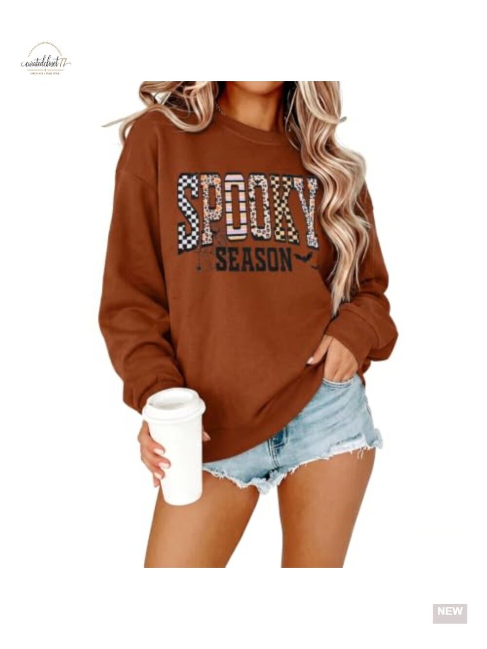 Spooky Season Ghost Graphic Sweatshirt Women Crew Neck Long Sleeve Fall Pullover